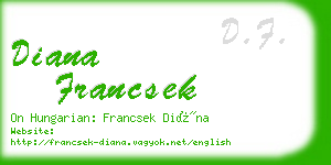 diana francsek business card